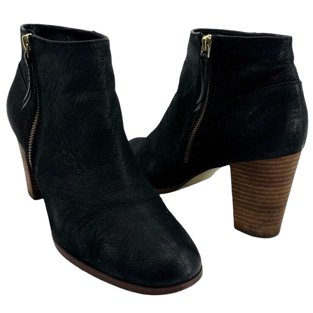 Cole Haan Women’s Black Nubuck Leather Davenport Ankle Booties Size 7.5